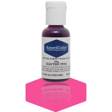 AmeriColor, Electric Pink, 75 Ounce Bottle, Soft Gel Paste Food Color