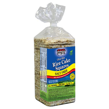 Only Kosher Candy Ultra Thin Salt Free Rice Cakes Squares, (Pack Of 3)