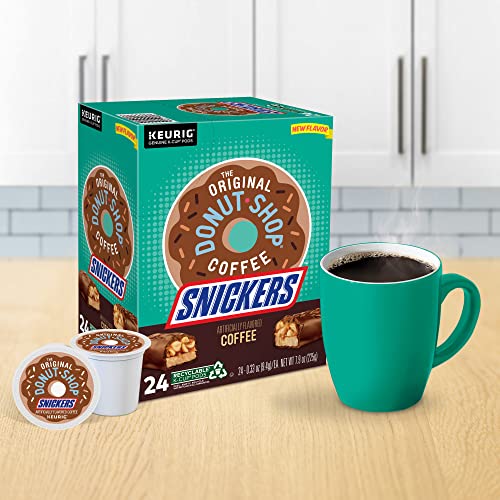 The Original Donut Shop Snickers Coffee, Keurig Single Serve K-Cup Pods, Flavored Coffee, 12 Count