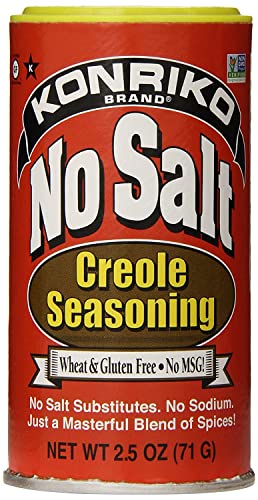 Konriko - No Salt Creole Seasoning 2.5 Oz - Wheat Free - Gluten Free - No Msg