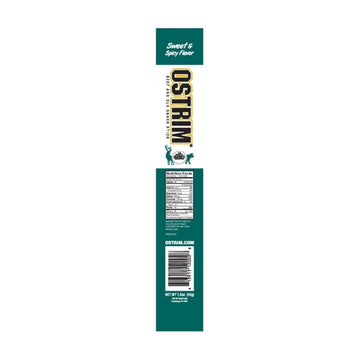 Ostrim Grass-Fed Beef & Elk Jerky Snack Sticks-Sweet & Spicy Flavor, 1.5 Oz (Pack Of 10)