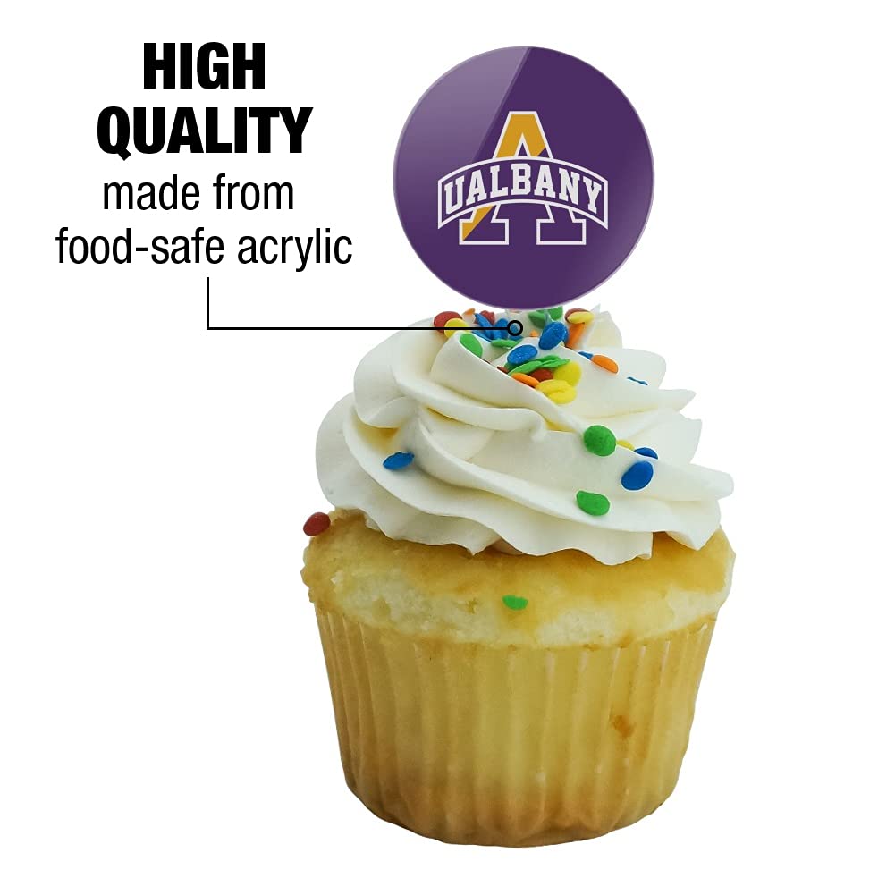 University At Albany Primary Logo Cupcake Picks Toppers Decoration Set Of 6