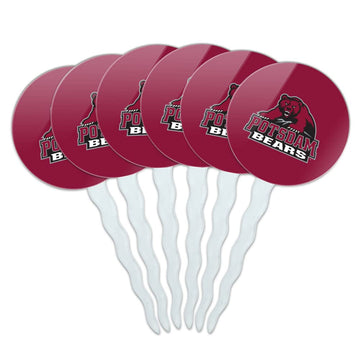 State University of New York at Potsdam Primary Logo Cupcake Picks Toppers Decoration Set of 6