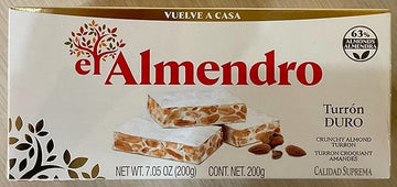 El Almendro Crunchy Almond Turron (Turron Duro) 7.05 Oz (Pack of 4)