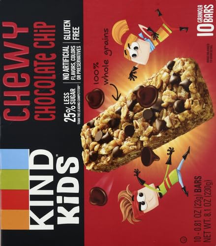 KIND Kids Granola Chewy Bar, Chocolate Chip, 10 Count (Pack of 2)