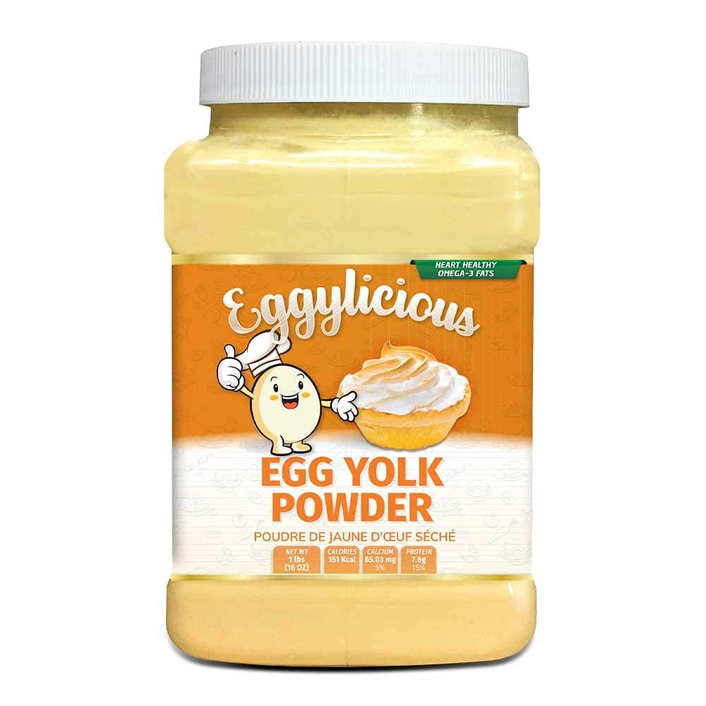 Eggylicious Egg Yolk Powder, Dried Natural Protein, Non-GMO, 16 Ounce, Perfect for Smoothies and Baking