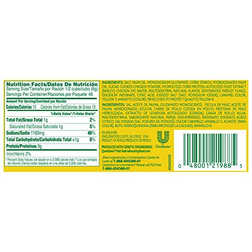 Knorr Cube Bouillon, Chicken, 24 Cubes, 9.3 Oz