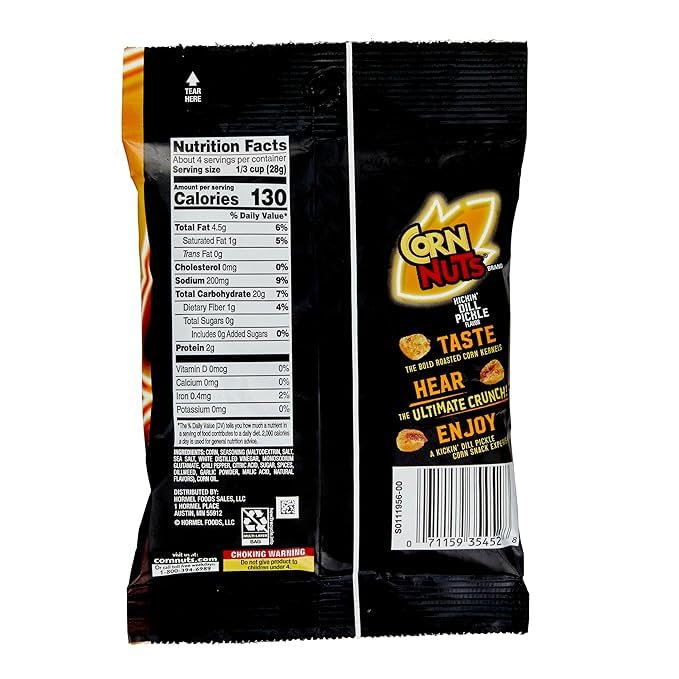 Corn Nuts Kickin Dill Pickle, Corn Kernels, Dill Pickle Flavored, 4Oz