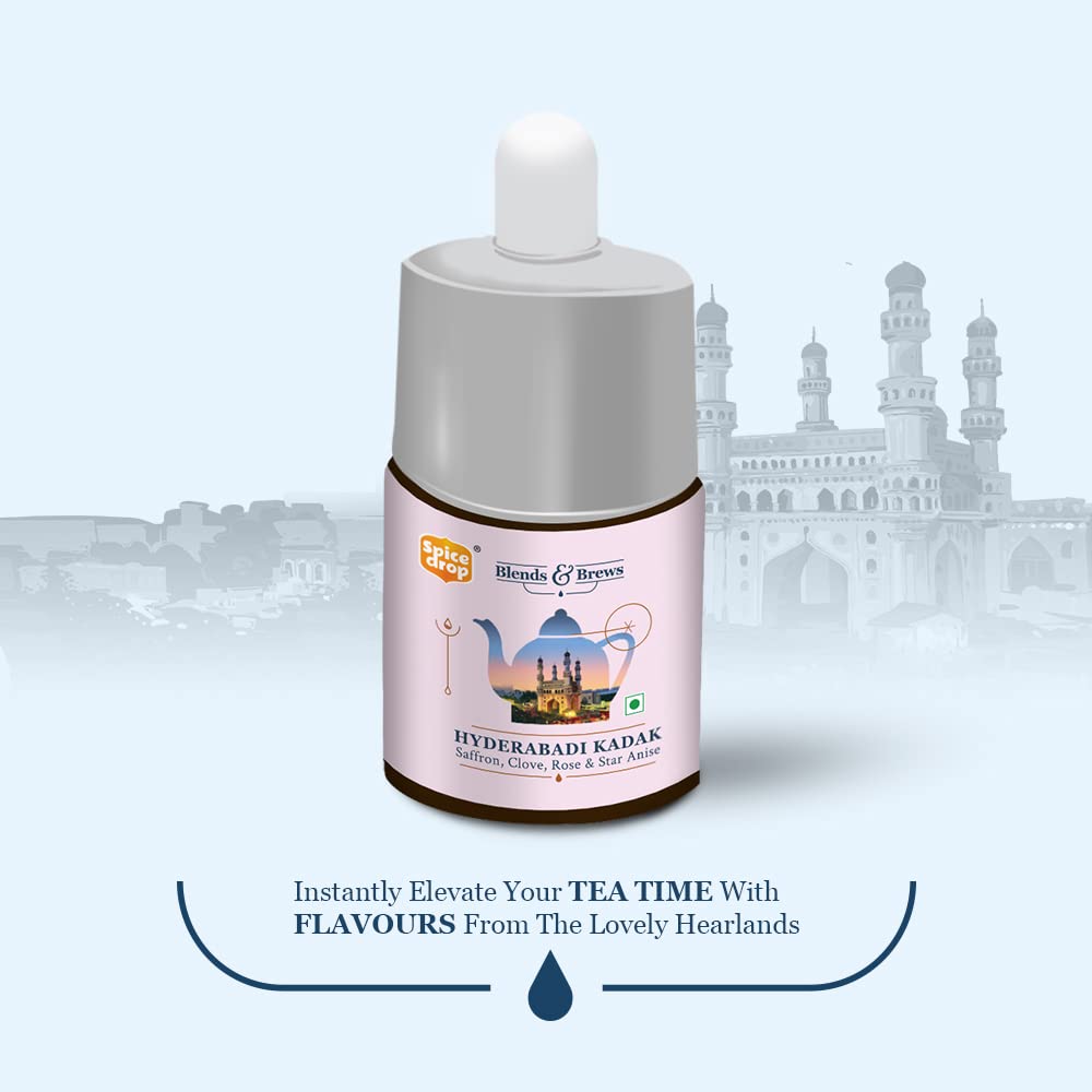 Spice Drop Hyderabadi Kadak Chai Masala Extract | Tea Masala Drops |Authentic Indian Recipe| No Preservative | 5 Ml (Pack Of 1 X