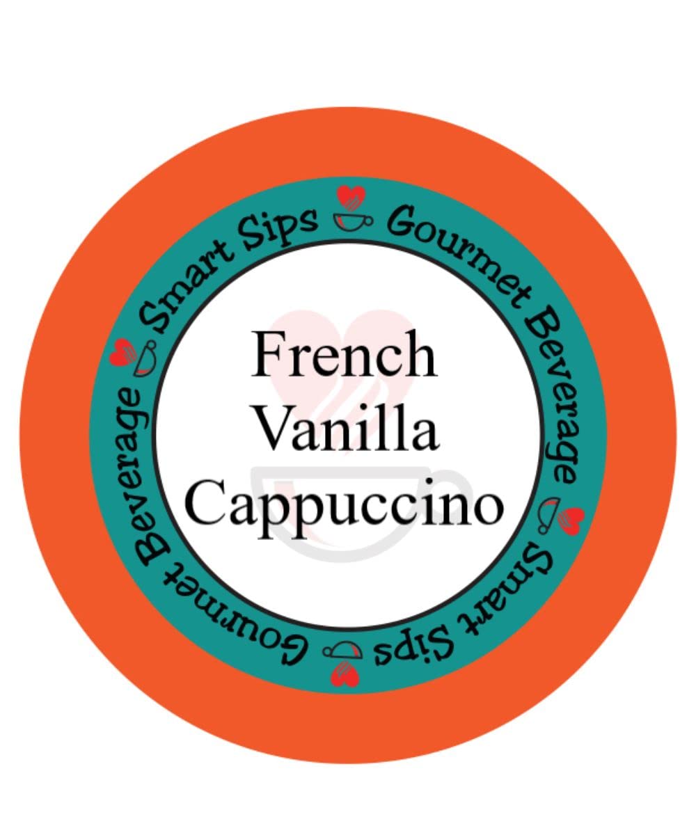 Smart Sips Coffee French Vanilla Cappuccino Pods, Compatible with Keurig K-Cup malt-inspired, 24 Count