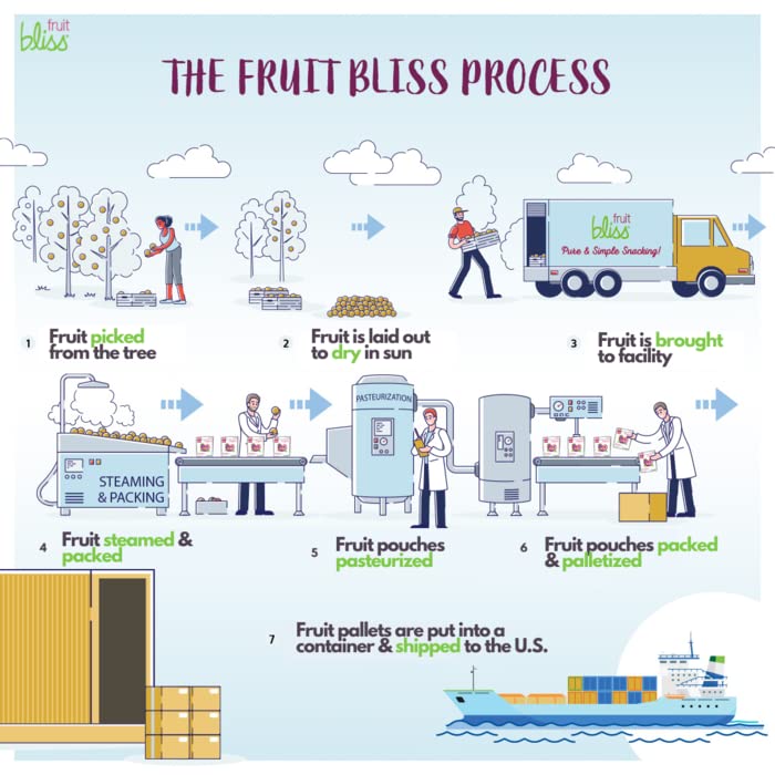 Fruit Bliss Dried Fruit Mix - Fruit Medley of Organic, Dried & Pitted Apricots, Plums & Figs - Organic Fruit Snacks, Dried Fruit