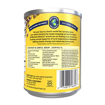 Westbrae Natural Organic Black Lentils, No Salt Added, 15 Ounce (Pack of 12)