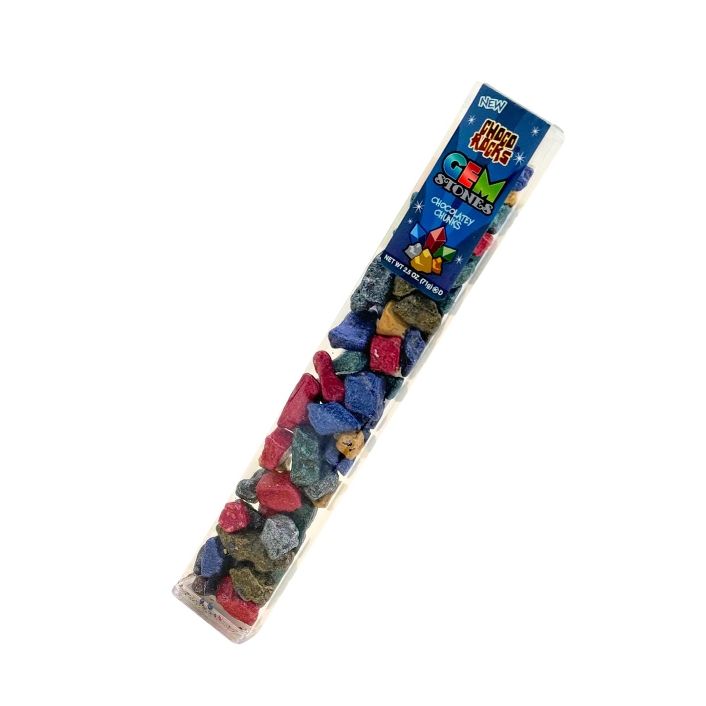 Chocorocks - Candy Coated Chocolate Stones - Gift Packs Of 2, 2.5 Tubes By Lyzas Sweets &   (Gemstones)