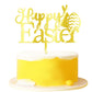 Fmiyuneea Happy Easter Cake Topper-Glitter For Easter Day Bunny Theme Party Baby ShowerHappy Birthday Party Decorations Suppli
