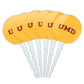 GRAPHICS & MORE UMD Secondary Logo Cupcake Picks Set of 6 | Acrylic | One Size | University of Minnesota Duluth