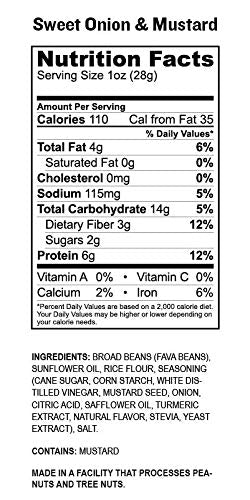 Enlightened Bada Bean Bada Boom Plant-Based Protein Snacks, Gluten Free, Onion & Mustard, 1 Ounce (Pack of 24)