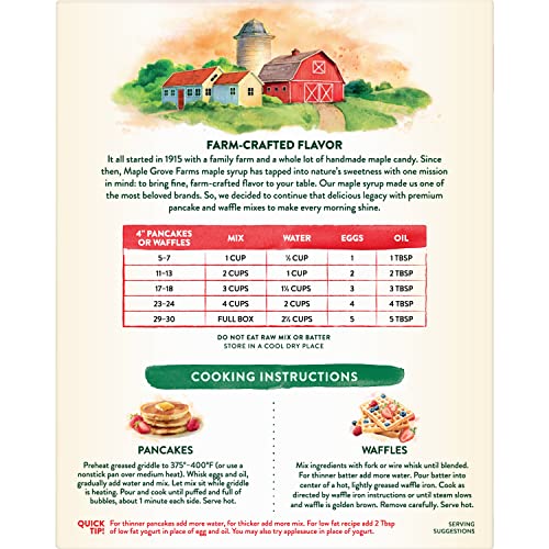 Maple Grove Farms Pancake & Waffle Mix, Buttermilk & Honey, 24 Ounce