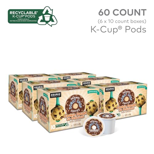 The Original Donut Shop Cookie Dough So Delicious Coffee, Single-Serve Keurig K-Cup Pods, 60 Count
