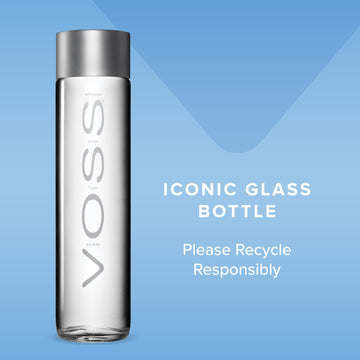 Voss Artesian Still Water From Norway Naturally Pure For A Crisp, Refreshing Taste 375Ml Glass Bottled Water 12.7 Fl Oz (Pack Of