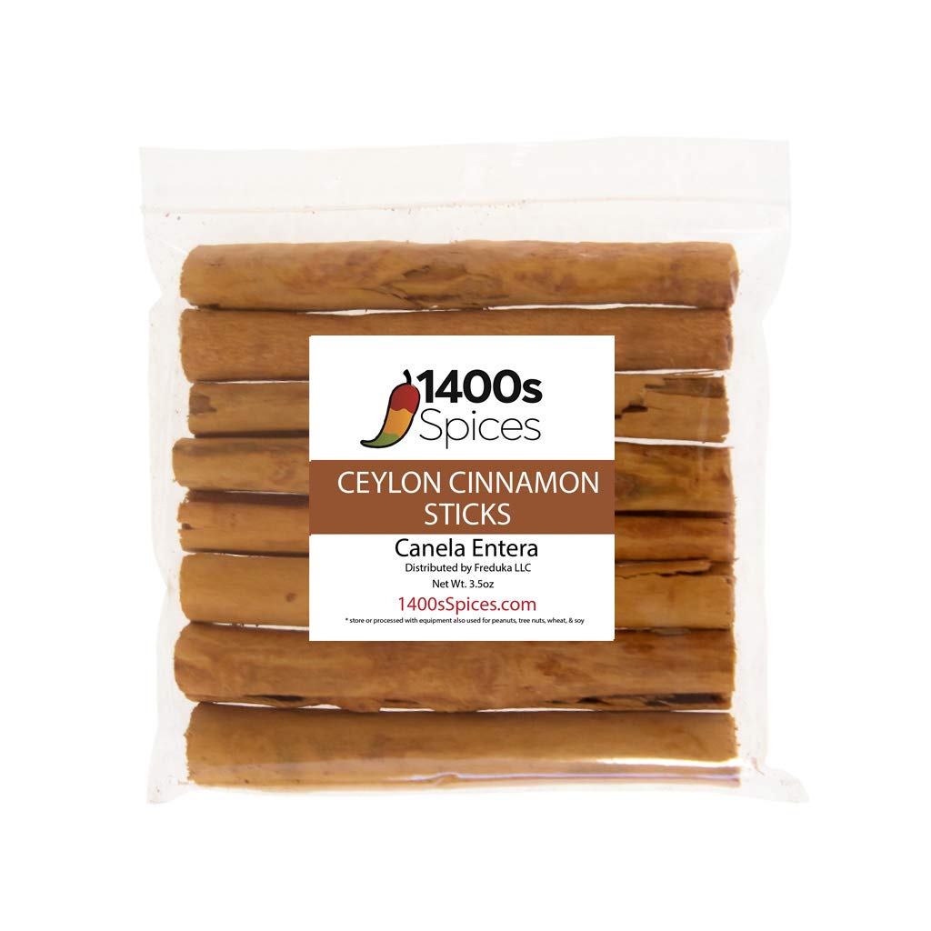 3.5oz Ceylon Cinnamon Sticks from Sri Lanka, True Cinnamon Stick, Canela Entera.