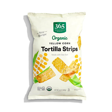 365 by Whole Foods Market, Organic Yellow Corn Tortilla Strips, 12 Ounce