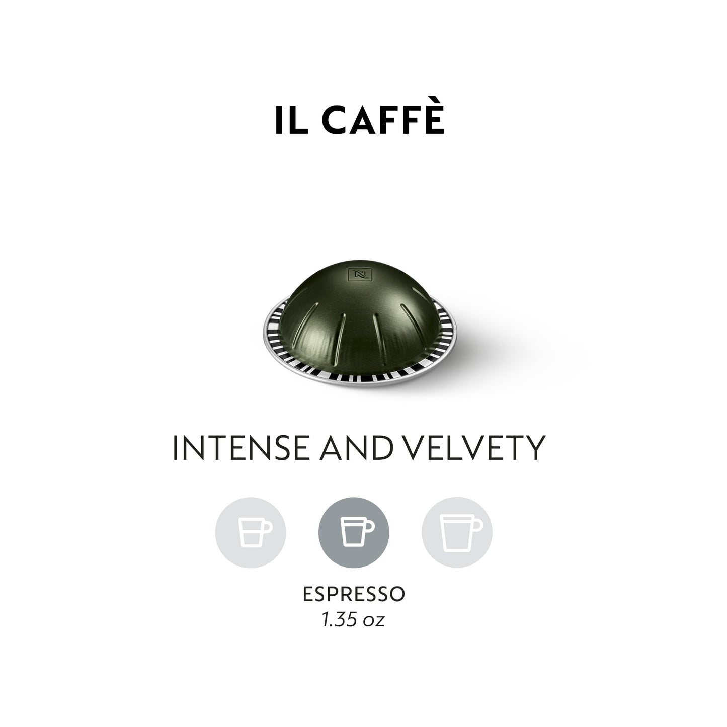 Nespresso Vertuo Espresso Pods, Il Caffe, 50-Count, Brews 1.35 oz.