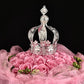 Crown Creative Metal Cake Topper Accessory Baby Shower Birthday Cake Decoration Crown For Boys & Girls Silver