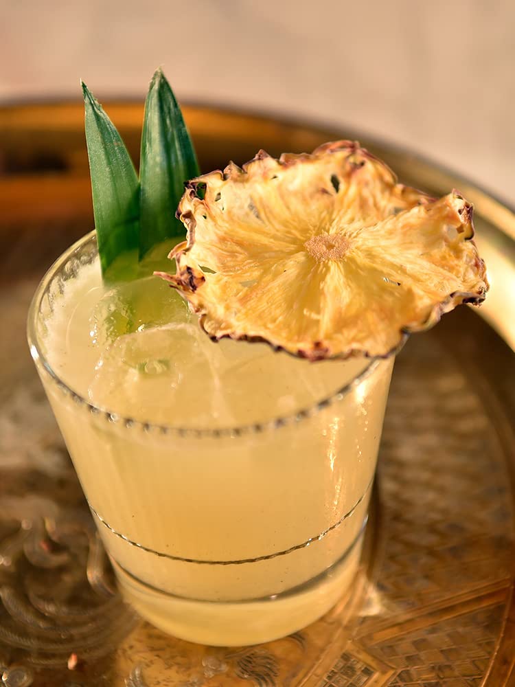 Small Batch Cocktail Garnish Co. Dehydrated Pineapple Slices for Cocktails - 14 Slices