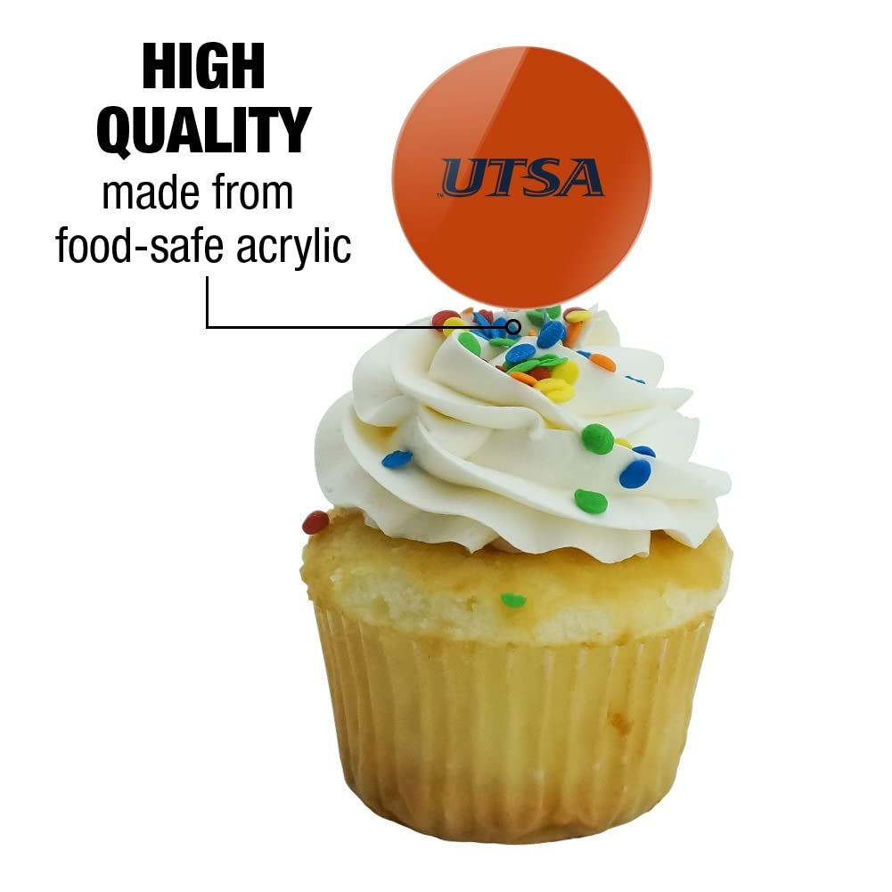 The University Of Texas At San Antonio Secondary Logo Cupcake Picks Toppers Decoration Set Of 6