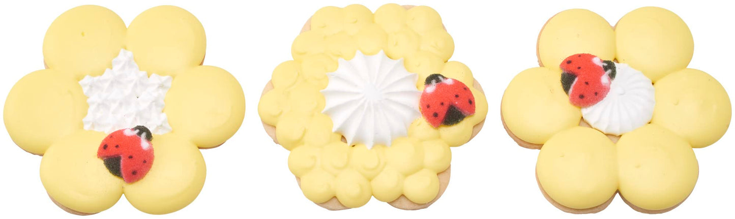 Lucks Dec-Ons Decorations Molded Sugar/Cup-Cake Topper, Ladybugs, 3/4 Inch, 176 Count