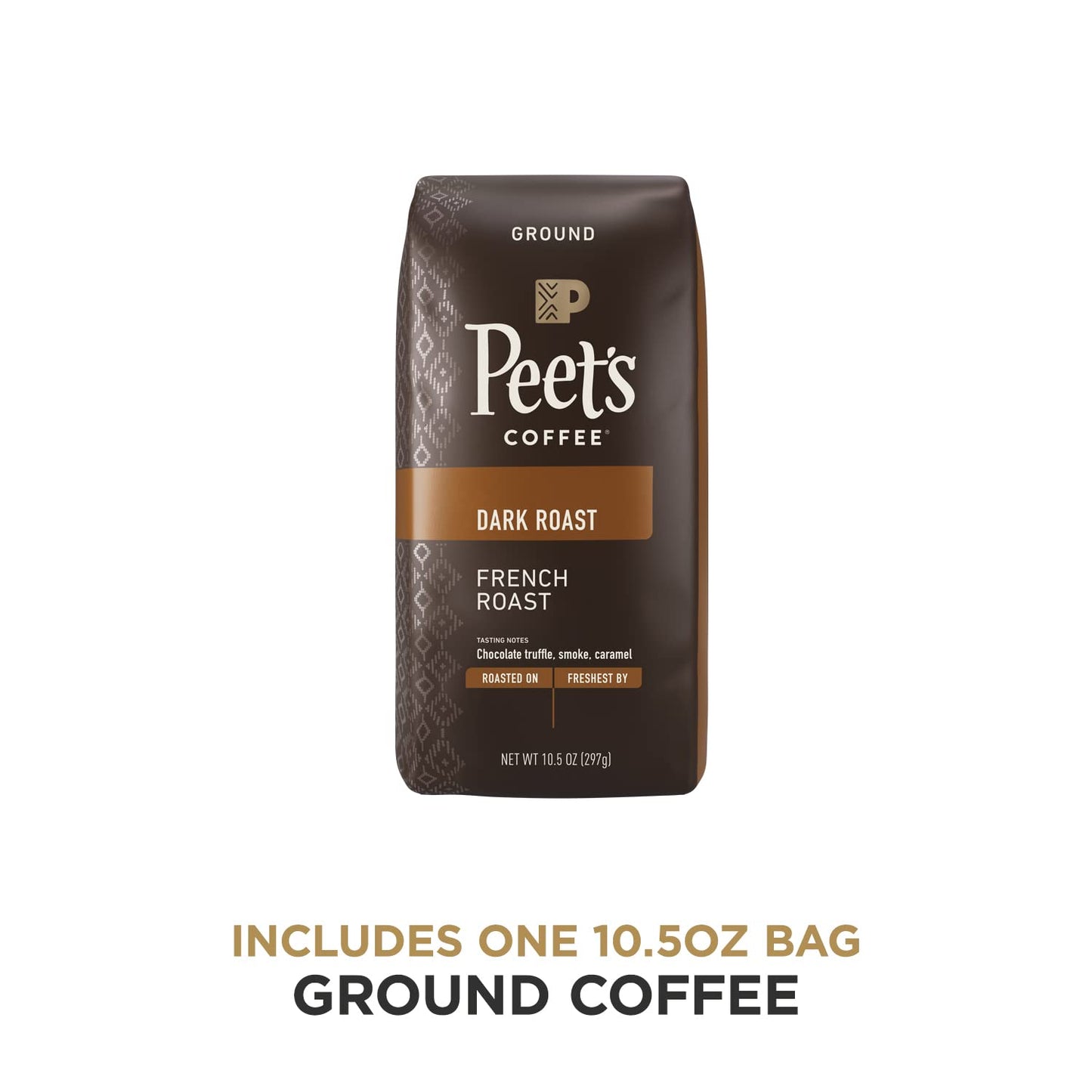 Peets Coffee, Dark Roast Ground Coffee - French Roast 10.5 Ounce Bag