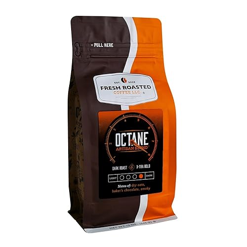 Fresh Roasted Coffee, Octane, 12 Oz, Dark Roast, Kosher, Whole Bean