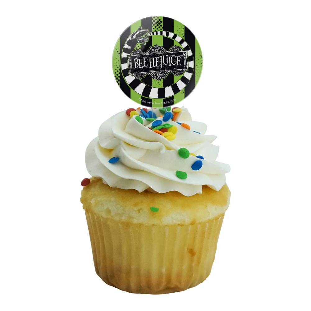 GRAPHICS & MORE Beetlejuice Cupcake Picks Set of 6 - Acrylic Decoration Toppers