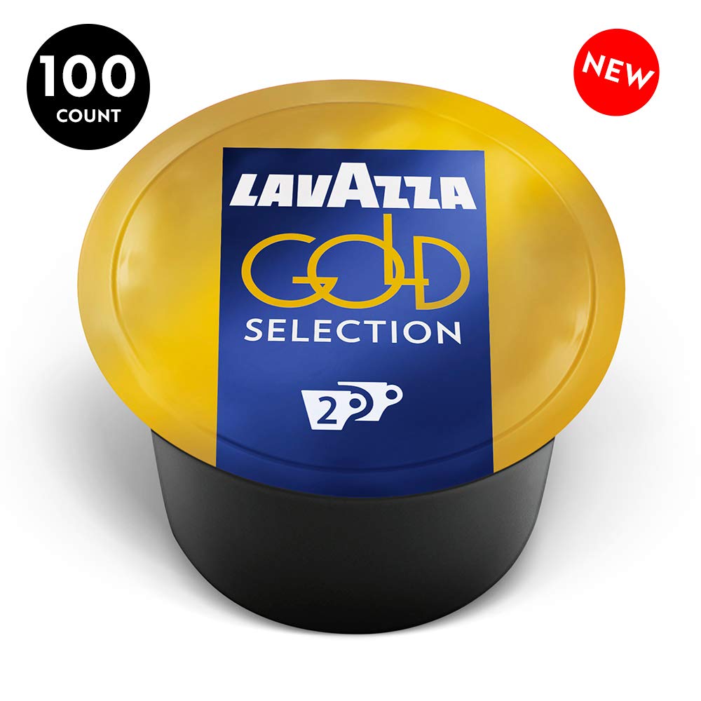 Lavazza Blue Espresso Gold S  Coffee compact pieces, Medium Roast, Pack of 100, Blended and Roasted in Italy