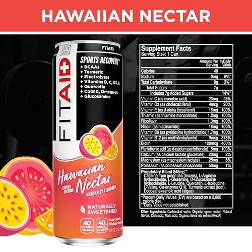 Fitaid Recovery Blend, Variety Pack, Bcaas, Glucosamine, Electrolytes, Omega-3S, Green Tea, 100% Clean, Paleo, Vegan & Gluten-Fr