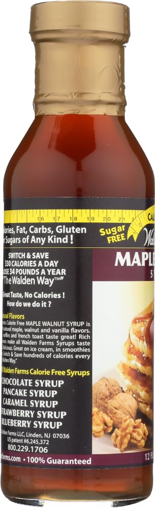 Walden Farms Maple Walnut Syrup 6 Pack With Scoop