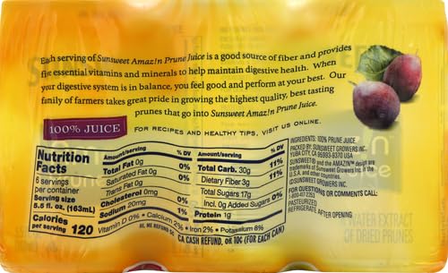 Sunsweet Prune Juice - 6Pk/5.5 Fl Oz Cans (Pack Of 2)