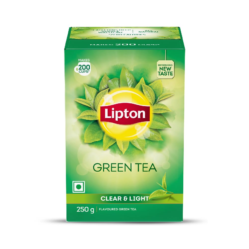 Lipton Clear & Light Loose Green Tea Leaves, 250 Gram, Classic & Light