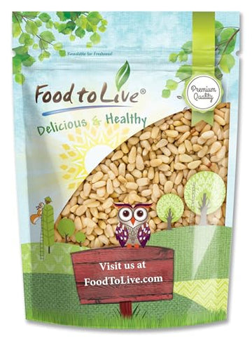 Food To Live - Pine Nuts, 2 Pounds - Whole Raw Pignolias, Unsalted, Kosher. Rich In Vitamin E, Protein. Great For Pesto, Salads, Homemade Desserts.