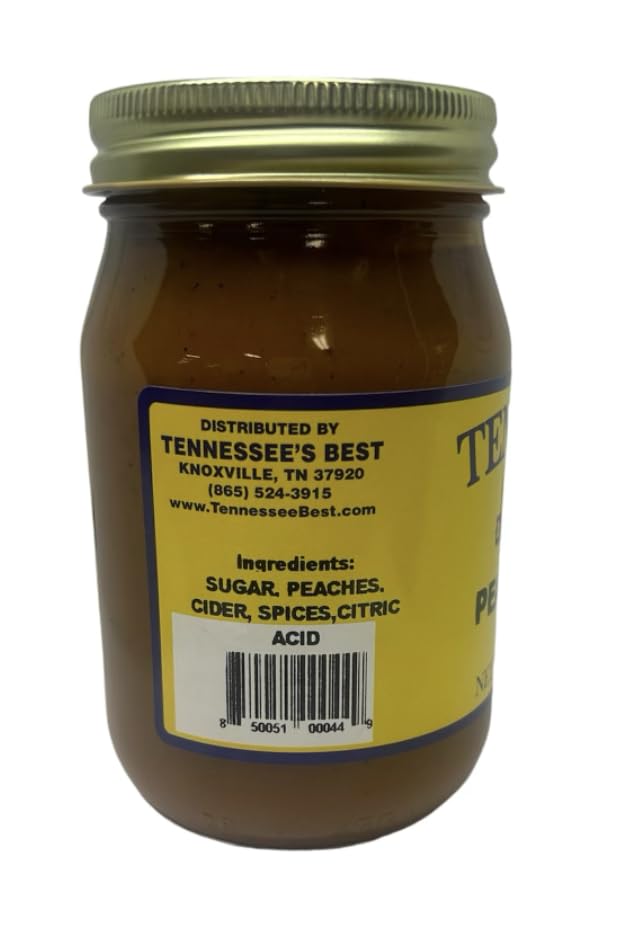 Tennessee'S Best Old Fashioned Peach Butter | Handcrafted With Simple Ingredients | Small Batch Made | 18 Oz Resealable Glass Ja