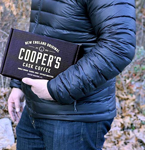 Coopers Cask Coffee Gourmet Coffee Sampler Gift Box Set, Whole Bean, 4 Bags, 16 oz Total