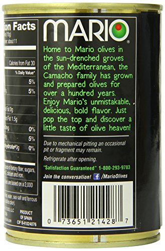 Mario Olive-Large Ripe, 6 Ounce (Pack Of 12)