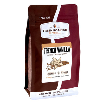 Fresh Roasted Coffee, Vanilla Flavored Coffee, 12 Oz, Medium Roast, Kosher, Whole Bean