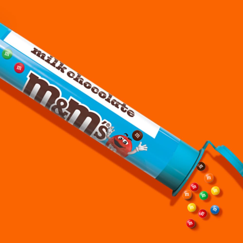 M&MS Milk Chocolate MINIS Size Candy 1.77-Ounce Tube 24-Count