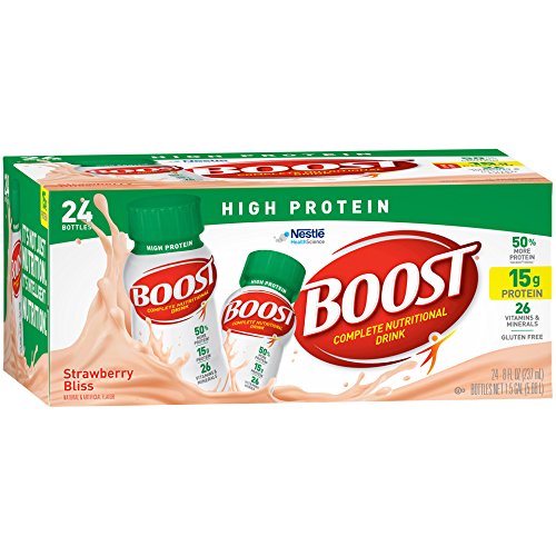 Boost High Protein Nutritional Energy Drink, Creamy Strawberry, 8 Ounce Bottl.