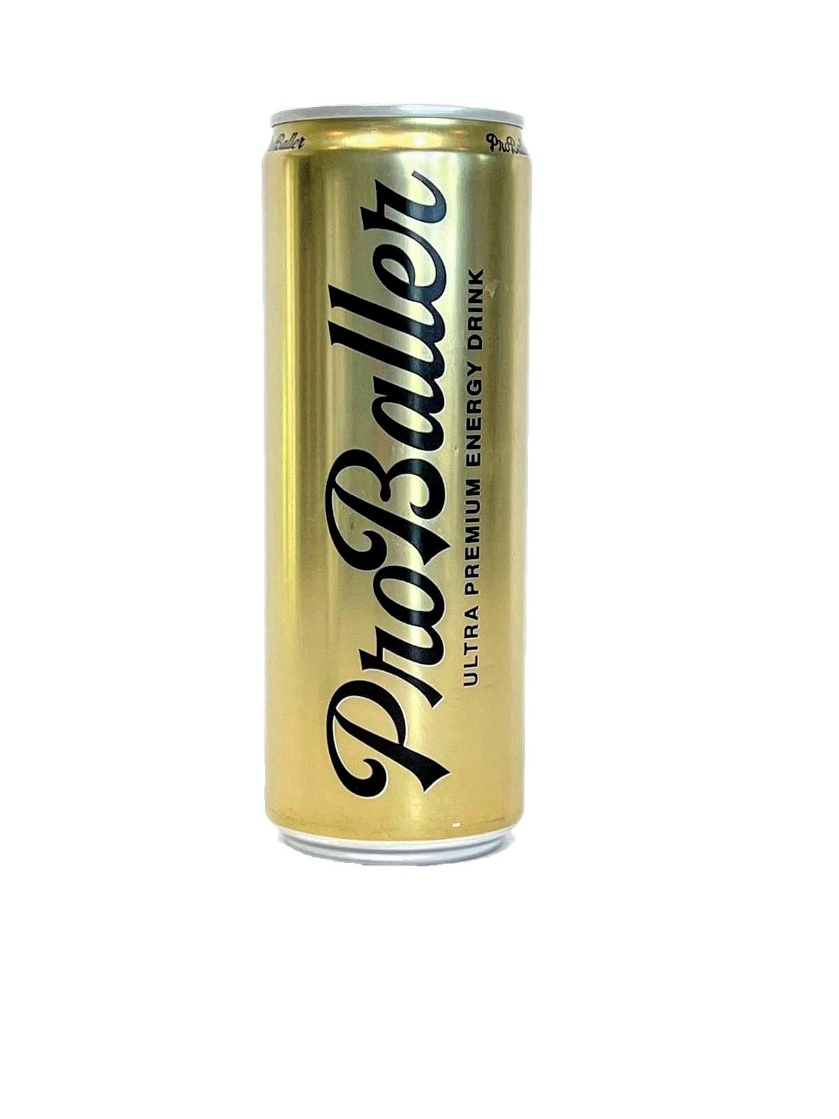 PROBALLER Ultra Premium Energy Drink, Natural Energy, Organic Blue Agave, Guarana, 12 fl oz, Pack of 15