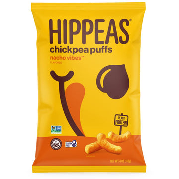 Hippeas Chickpea Puffs, Nacho Vibes, Vegan, Gluten-Free, 4g Protein, 4 Ounce