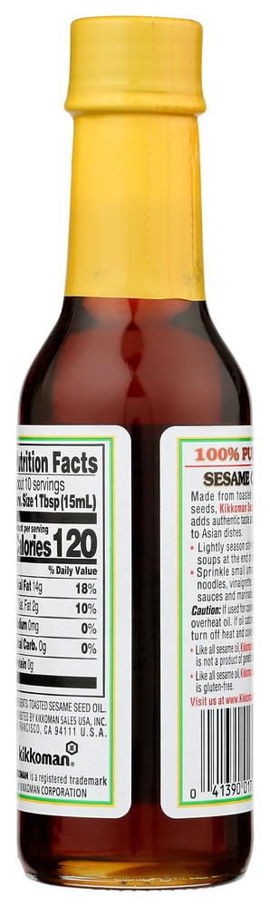 Kikkoman 100% Pure Sesame Oil (2 Pack, Total Of 10Fl.Oz)