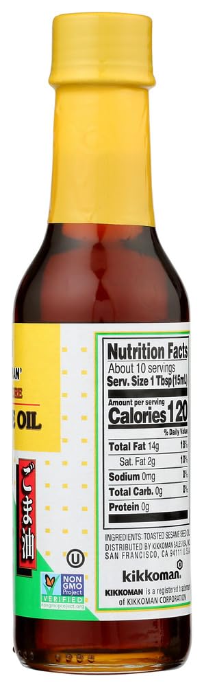 Kikkoman 100% Pure Sesame Oil (2 Pack, Total Of 10Fl.Oz)