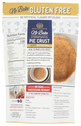 Dutch Waffle Company No-Bake Stroopwafel Pie Crust, Gluten Free, 16 Ounce (Pack of 6)
